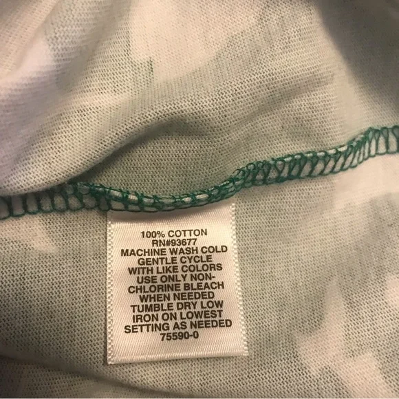 LIZ CLAIBORNE Shift Dress, M, Green/White/Yellow Floral Print, Cotton—NWOT - Picture 4 of 5